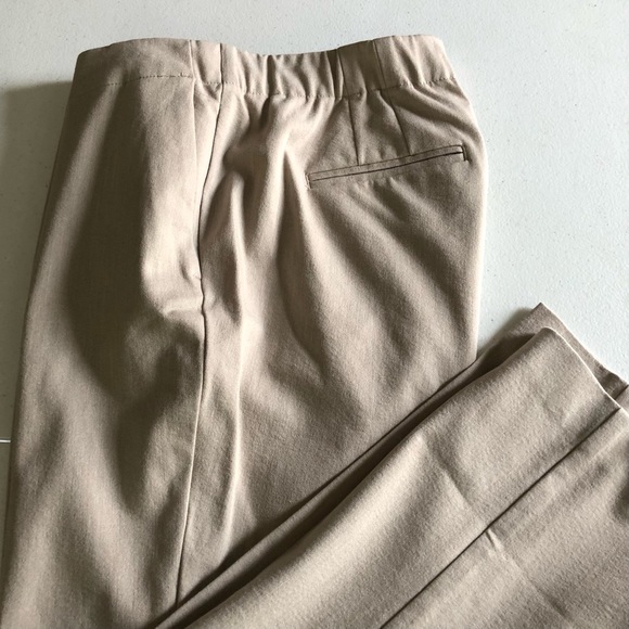 J.Jill Pants Women’s Khaki Cream Oatmeal Pockets Stretchy RN 97641= F - Picture 1 of 9